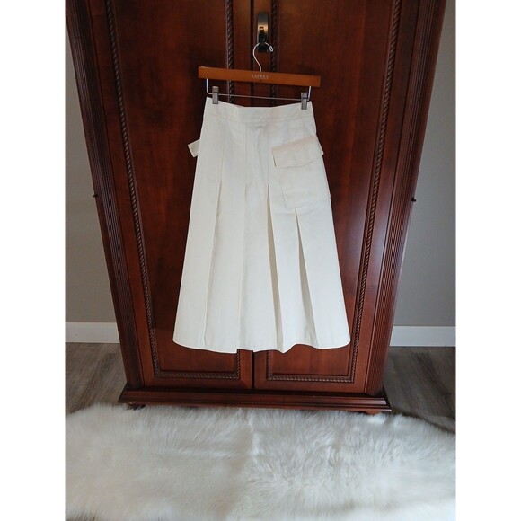 NWT's ZARA SRPLS Womens Size S Pleated Skirt Belted w/Pockets Modern Luxe Design - Picture 6 of 14